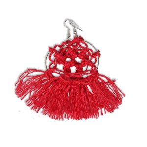 Macramé – náušnice květina