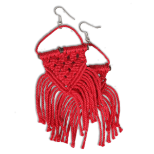 Macramé – náušnice na větvičce