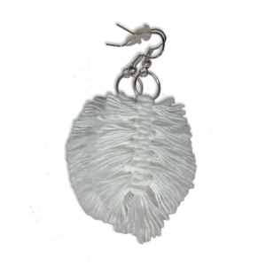 Macramé – náušnice peříčka