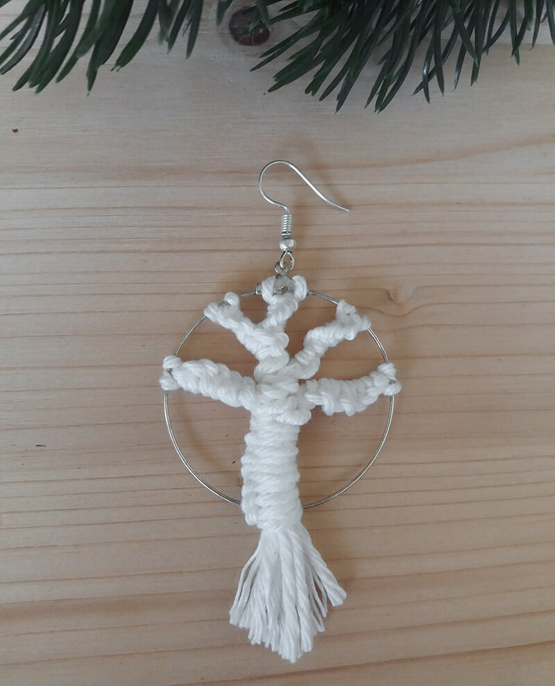 Macramé – náušnice strom života - Obrázek 2
